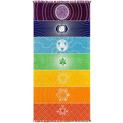 7 Chakra Yoga Mat - Meditation Rug - Tapestry