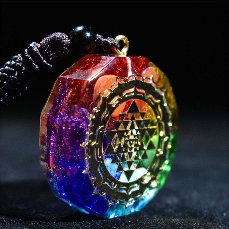 Chakra Orgonite Necklace - Balances Orgone Energy & EMF Protection