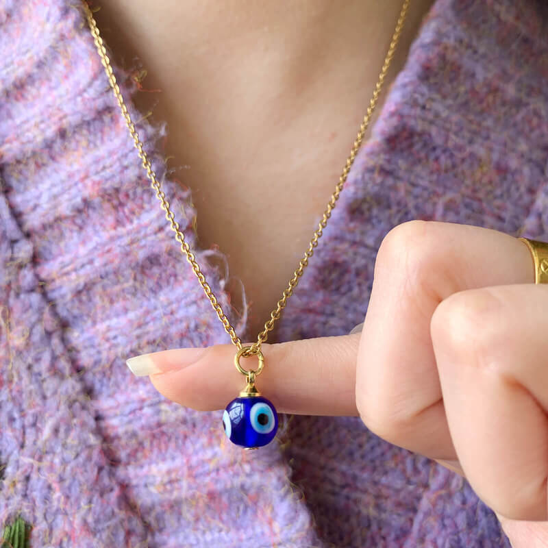 Blue Evil Eye Protection Necklace