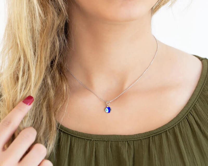 Blue Evil Eye Protection Necklace