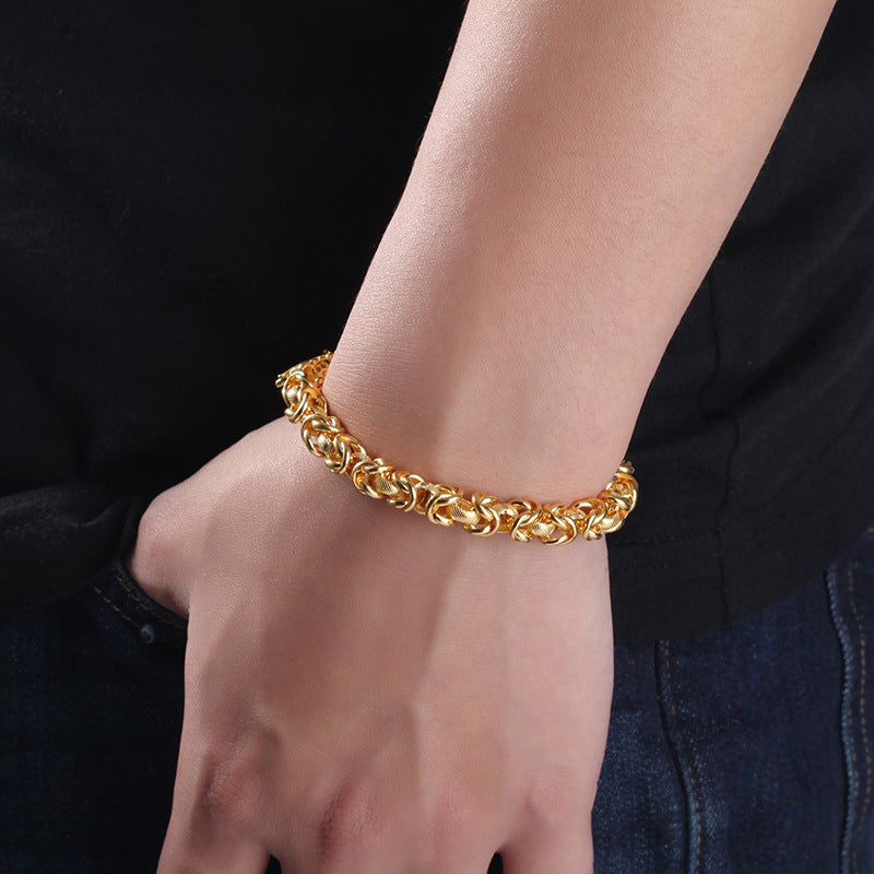 Double-Headed Golden Dragon Bracelet - Success & Fortune