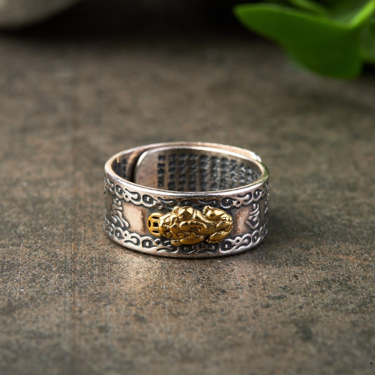 Feng Shui Pixiu Mantra Ring - Wealth & Protection