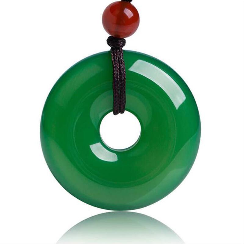 Green Jade Disk Necklace - Attract Positivity & Harmony