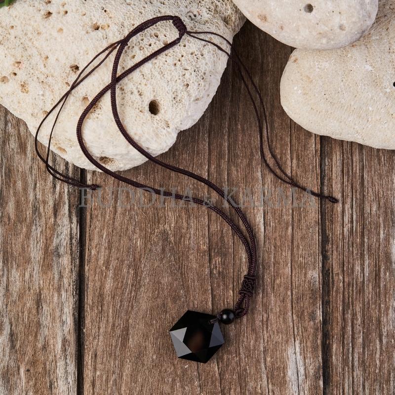 Black Obsidian Talisman - Necklace for Protection