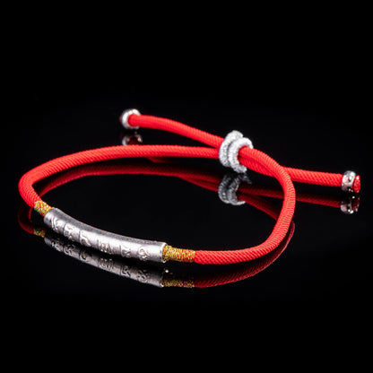 Tibetan Red String Bracelet - Buddhist Lucky Charm