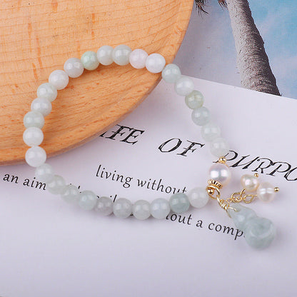 Light Green Jade Wu Lou Amulet Bracelet