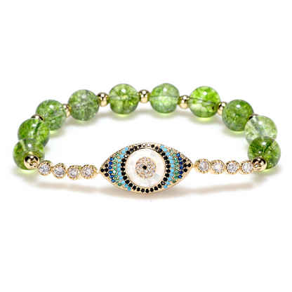 Peridot Style Evil Eye Bracelet