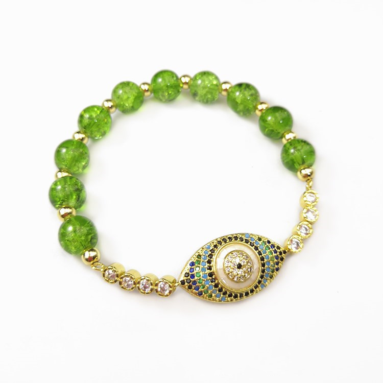 Peridot Style Evil Eye Bracelet