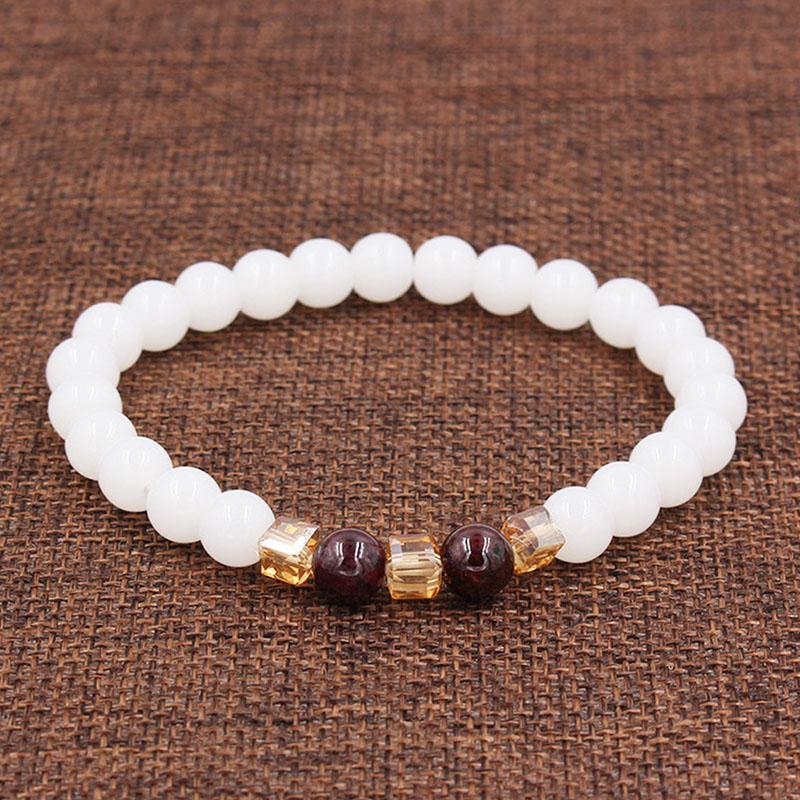 White Chalcedony Positivity Bracelet - Positivity & Harmony