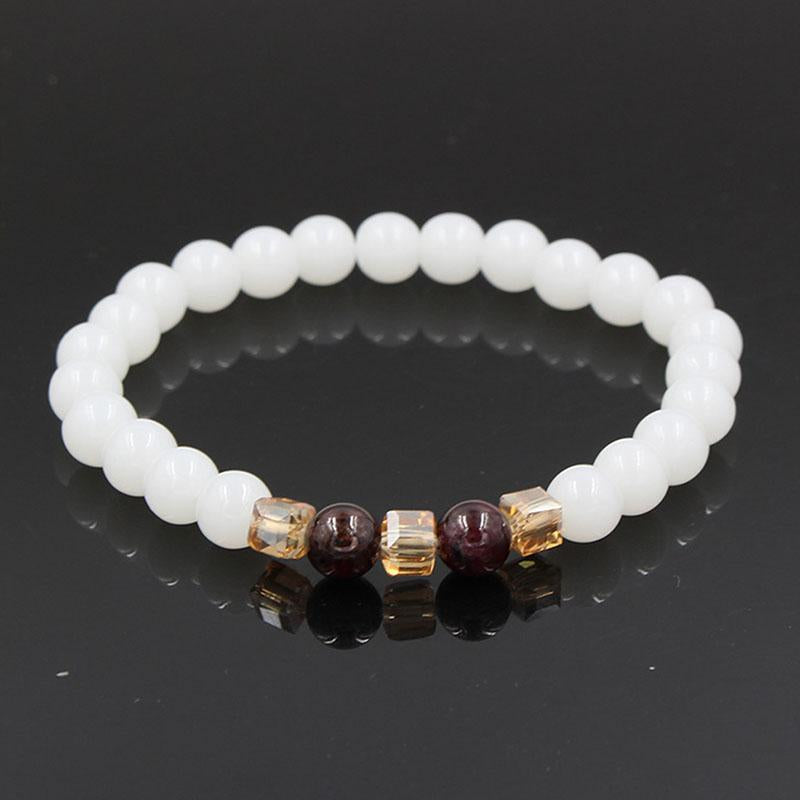 White Chalcedony Positivity Bracelet - Positivity & Harmony