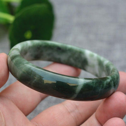 Pure Jade Bangle Bracelet - Healing & Protecting