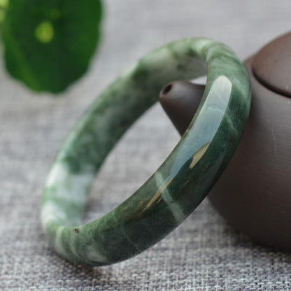 Pure Jade Bangle Bracelet - Healing & Protecting