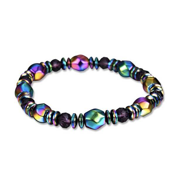 Rainbow Magnetic Hematite Wellness Bracelet