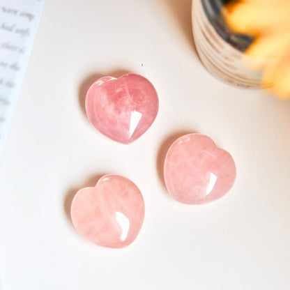 Rose Quartz Heart-Shaped Love Crystals - Love & Romance