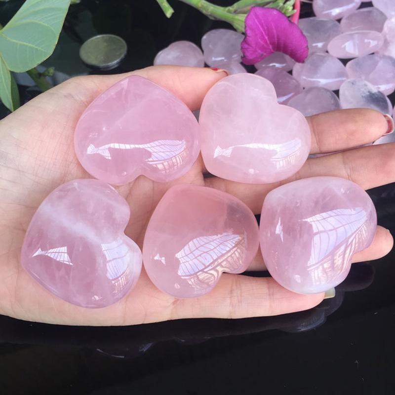 Rose Quartz Heart-Shaped Love Crystals - Love & Romance